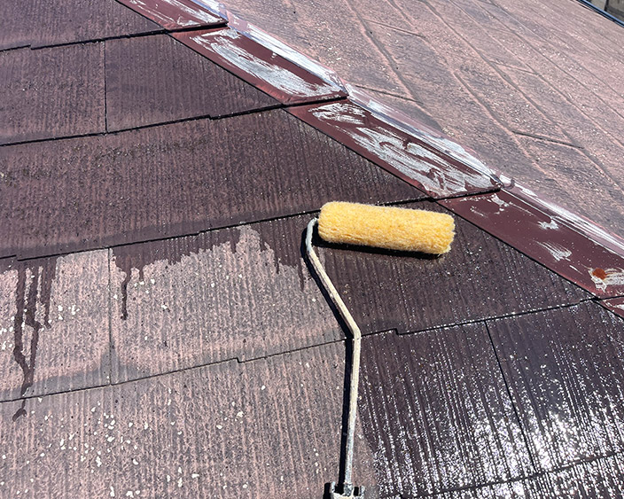 屋根・下塗り